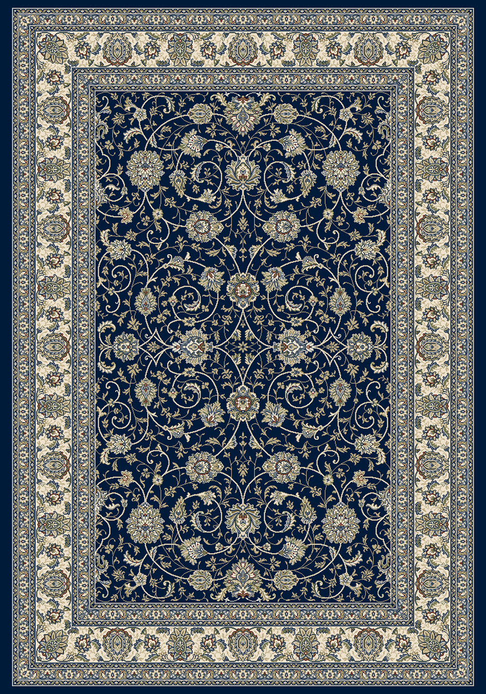 Dynamic ANCIENT GARDEN 57120 BLUE/IVORY Rug